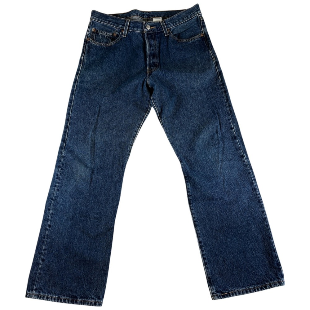 Levi's 501 Original Authentic Jeans Mens 34x30 Blue Denim Cotton Straight‎ Leg